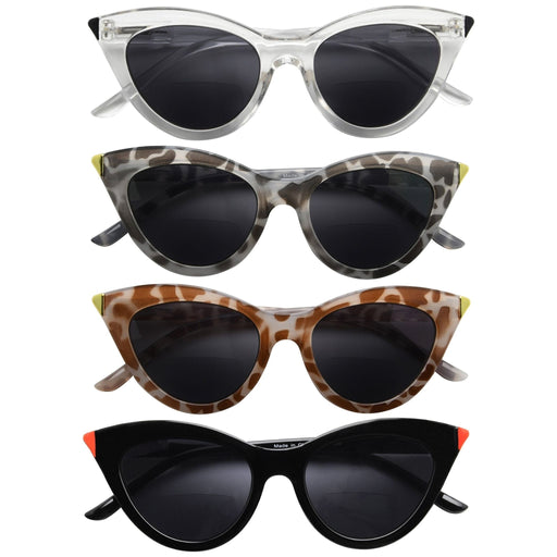 Eyekeeper  - 4 Pack Cat-eye Stylish Bifocal Sunglasses SBR2103