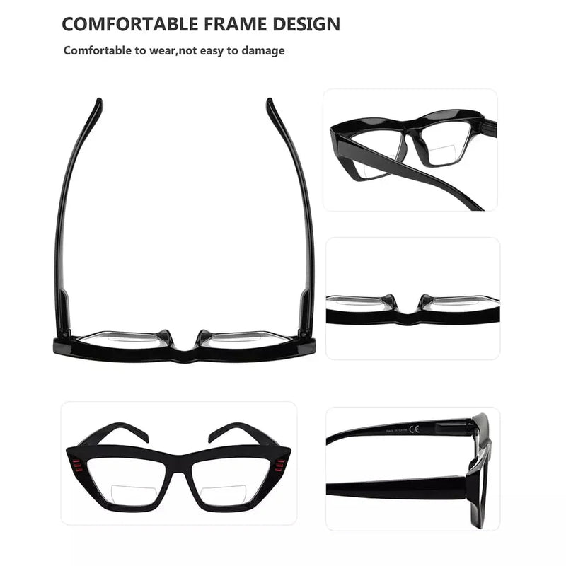 eyekeeper.com 4 Pack Cat-eye Thicker Frame Bifocal Reading Glasses BR2017 Eyeglasses