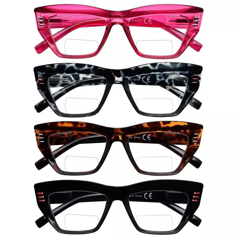 eyekeeper.com 4 Pack Cat-eye Thicker Frame Bifocal Reading Glasses BR2017 Eyeglasses