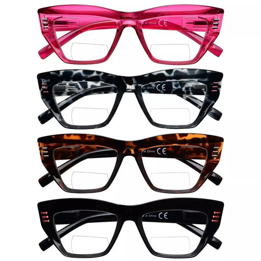eyekeeper.com 4 Pack Cat-eye Thicker Frame Bifocal Reading Glasses BR2017 Eyeglasses
