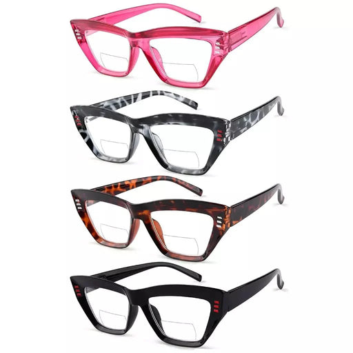 eyekeeper.com 4 Pack Cat-eye Thicker Frame Bifocal Reading Glasses BR2017 Eyeglasses