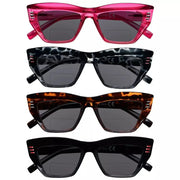 eyekeeper.com 4 Pack Cat-eye Thicker Frame Bifocal Reading Sunglasses SBR2017 Sunglasses