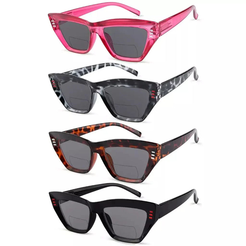 eyekeeper.com 4 Pack Cat-eye Thicker Frame Bifocal Reading Sunglasses SBR2017 Sunglasses