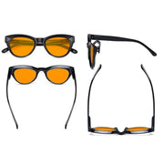 eyekeeper.com 4 Pack Cat-eye Thicker Frame Blue Light Blocking Readers DS9108 Eyeglasses