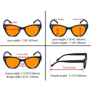 eyekeeper.com 4 Pack Cat-eye Thicker Frame Blue Light Blocking Readers DS9108 Eyeglasses