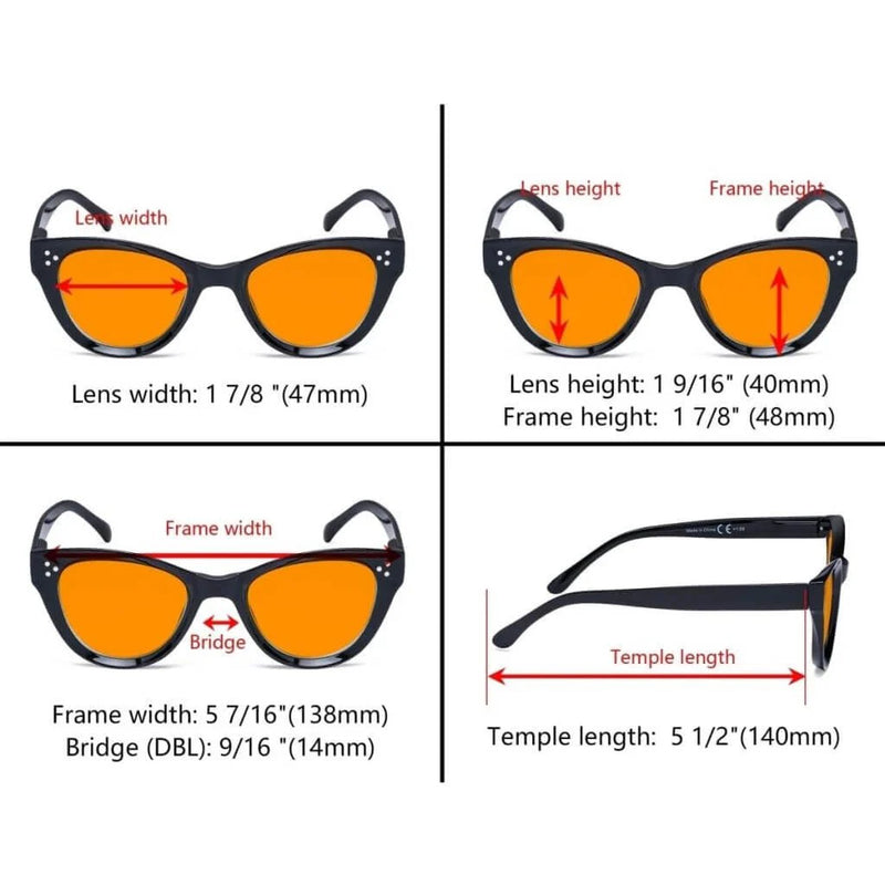 eyekeeper.com 4 Pack Cat-eye Thicker Frame Blue Light Blocking Readers DS9108 Eyeglasses