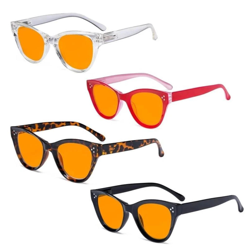 eyekeeper.com 4 Pack Cat-eye Thicker Frame Blue Light Blocking Readers DS9108 Eyeglasses