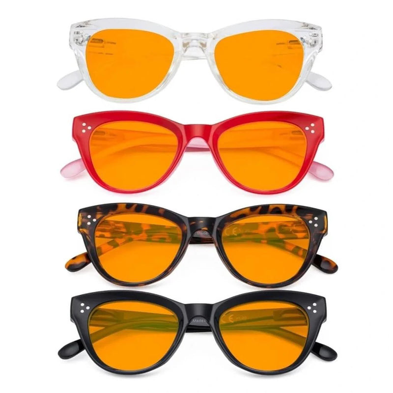 eyekeeper.com 4 Pack Cat-eye Thicker Frame Blue Light Blocking Readers DS9108 Eyeglasses