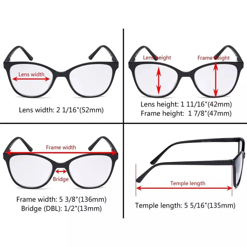 eyekeeper.com 4 Pack Cat-eye Tortoise Reading Glasses FH1570 Eyeglasses