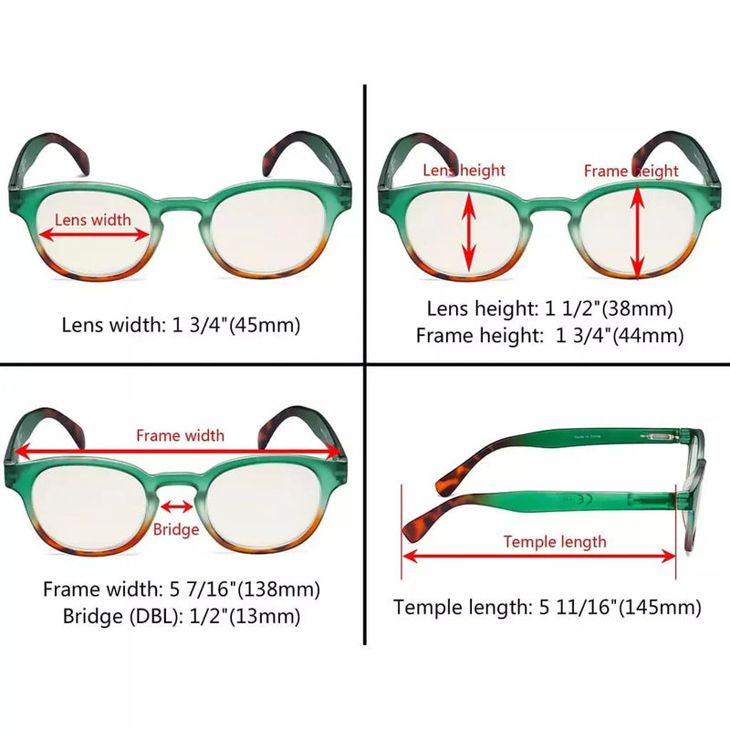 eyekeeper.com 4 Pack Blue Light Filter Reading Glasses UVR124D Eyeglasses