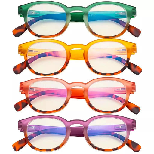 eyekeeper.com 4 Pack Blue Light Filter Reading Glasses UVR124D Eyeglasses
