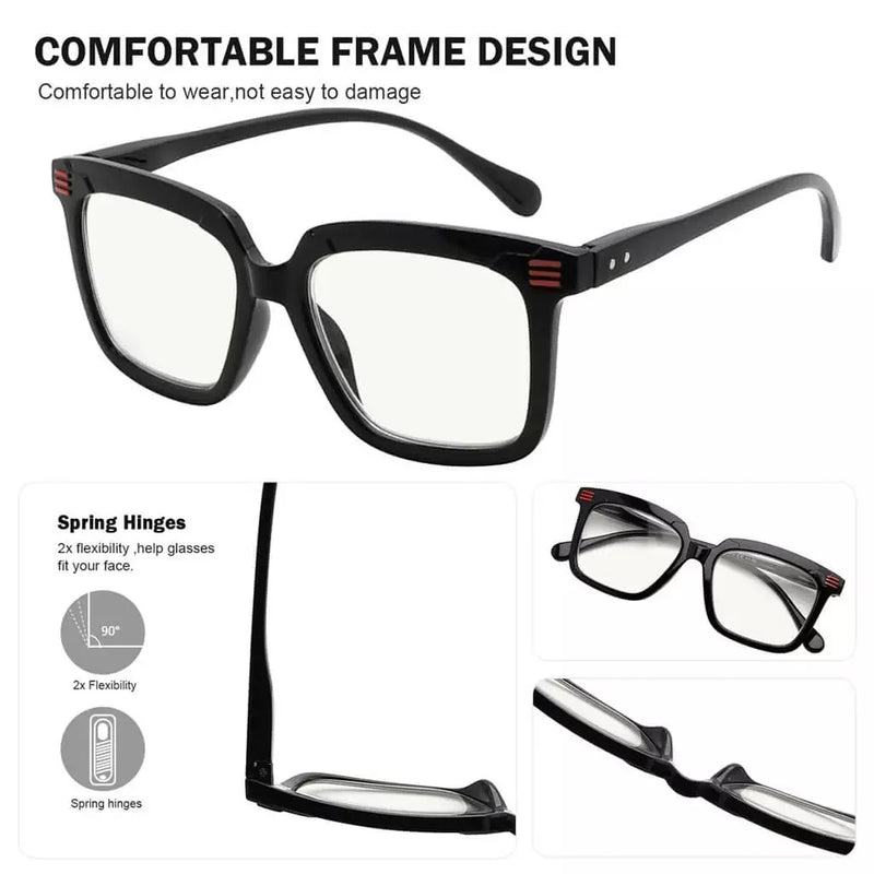 eyekeeper.com 4 Pack Chic Progressive Multifocus Reading Glasses M2108 Eyeglasses