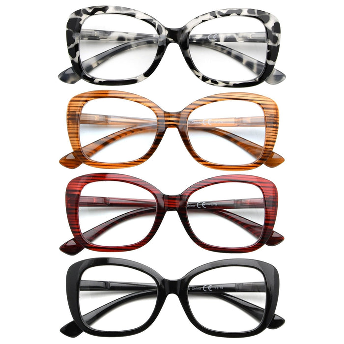 Eyekeeper  - 4 Pack Elegant Reading Glasses Chic Readers Women R2011