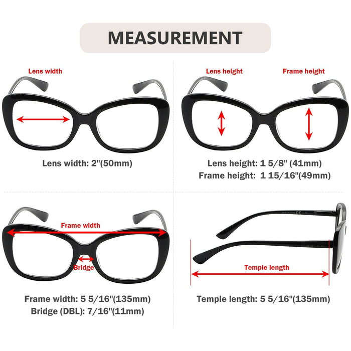 Eyekeeper  - 4 Pack Elegant Reading Glasses Chic Readers Women R2011