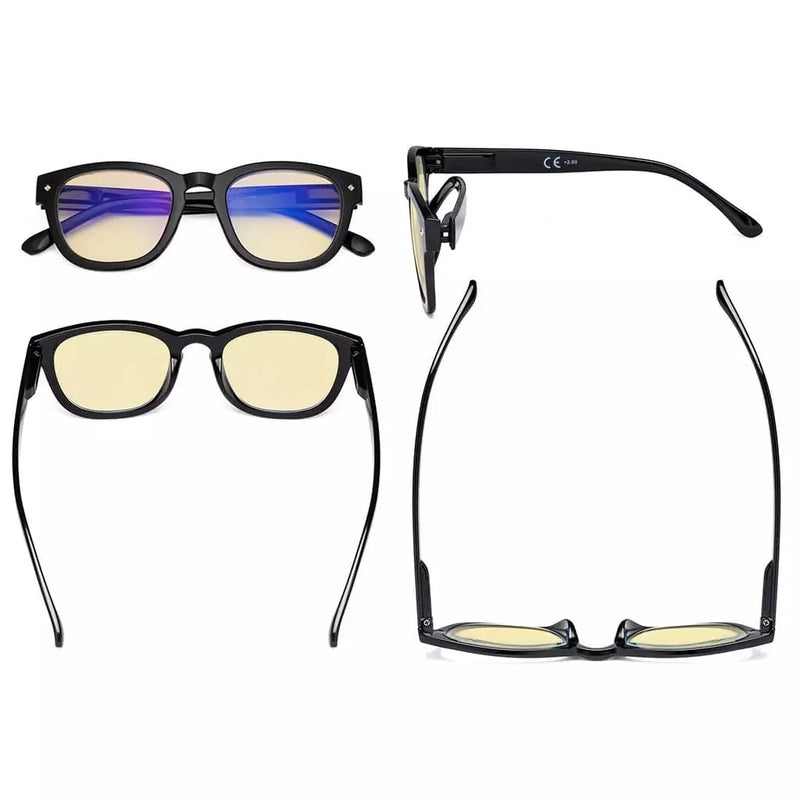 eyekeeper.com 4 Pack Classic Blue Light Blocking Reading Glasses TM089 Eyeglasses