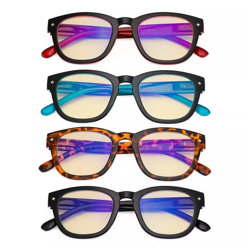 eyekeeper.com 4 Pack Classic Blue Light Blocking Reading Glasses TM089 Eyeglasses