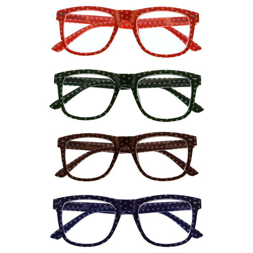 Eyekeeper  - 4 Pack Classic Polka Dots Reading Glasses for Women R080P