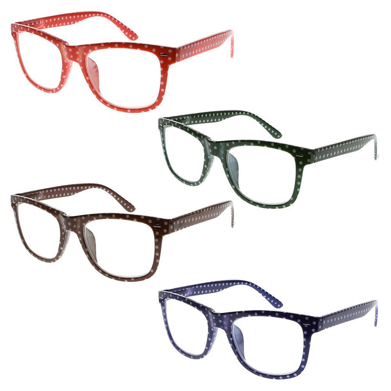 eyekeeper.com 4 Pack Classic Polka Dots Reading Glasses R080P Eyeglasses