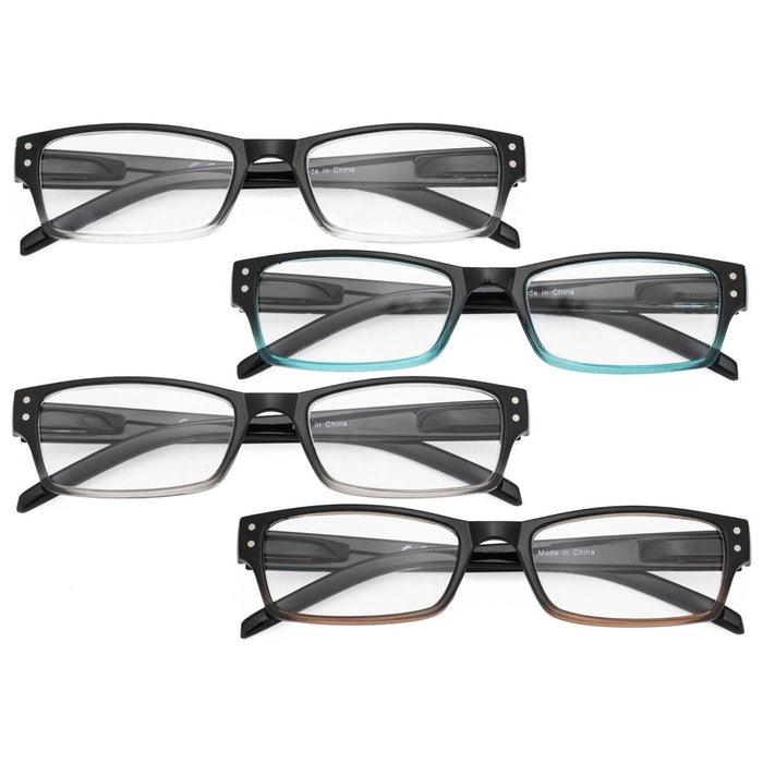 Eyekeeper  - 4 Pack Classic Reading Glasses Women Men R012B