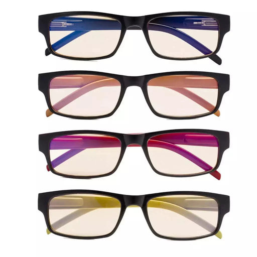 eyekeeper.com 4 Pack Classic Rectangle Blue Light Filter Reading Glasses CG054 Eyeglasses