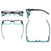 Eyekeeper  - 4 Pack Classic Rectangle Reading Glasses R012B