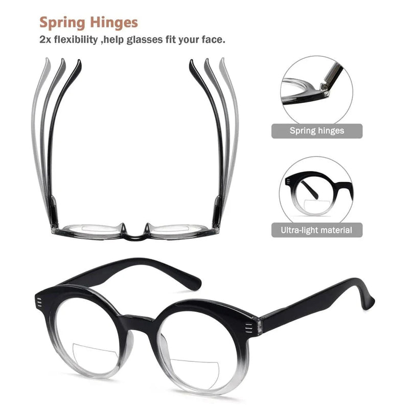eyekeeper.com 4 Pack Classic Round Bifocal Reading Glasses BR2032 Eyeglasses