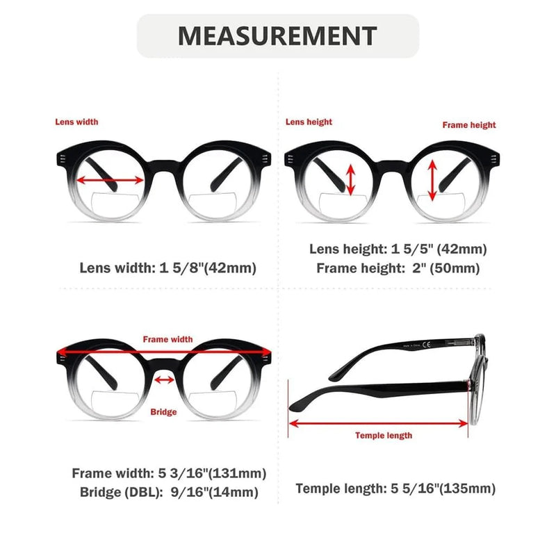 eyekeeper.com 4 Pack Classic Round Bifocal Reading Glasses BR2032 Eyeglasses