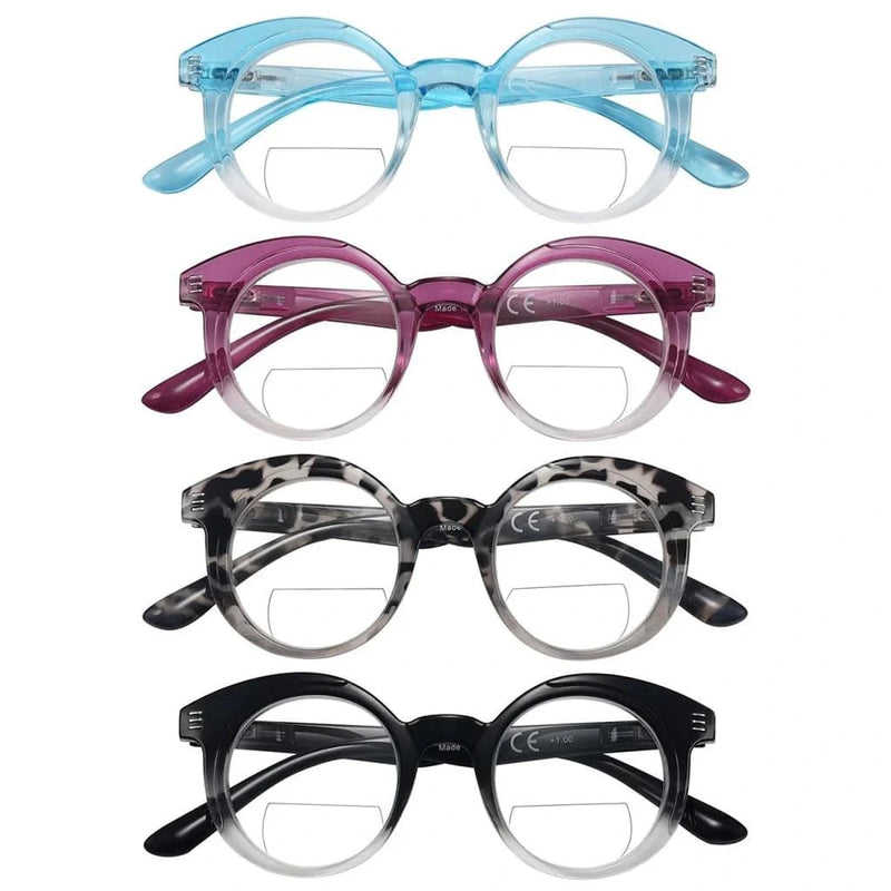eyekeeper.com 4 Pack Classic Round Bifocal Reading Glasses BR2032 Eyeglasses