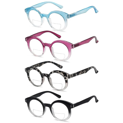 eyekeeper.com 4 Pack Classic Round Bifocal Reading Glasses BR2032 Eyeglasses