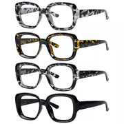 eyekeeper.com 4 Pack Classic Thicker Frame Reading Glasses Newish Readers R2035 Eyeglasses