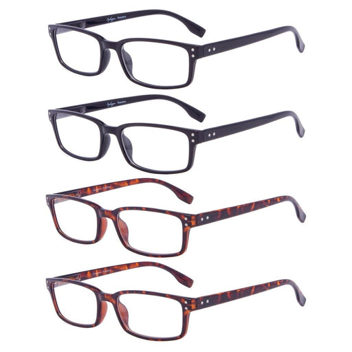 Eyekeeper  - 4 Pack Classical Reading Glasses for Women Men R097