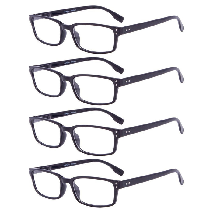 Eyekeeper  - 4 Pack Classical Reading Glasses for Women Men R097