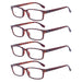 Eyekeeper  - 4 Pack Classical Reading Glasses for Women Men R097