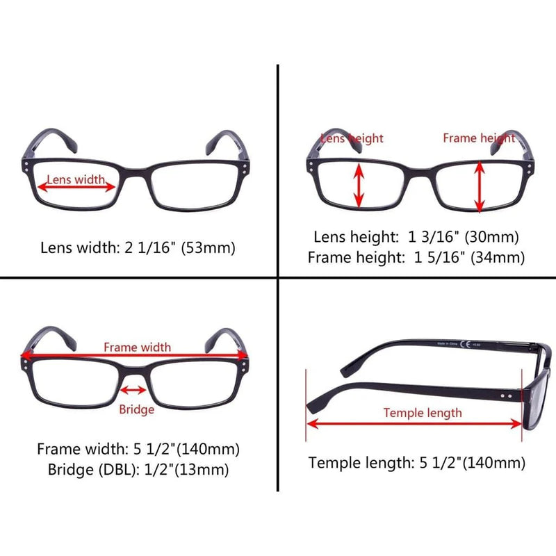 eyekeeper.com 4 Pack Classical Reading Glasses R097 Eyeglasses
