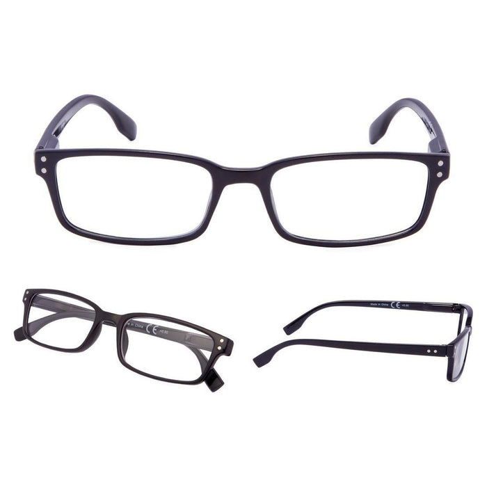 Eyekeeper  - 4 Pack Classical Rectangle Reading Glasses Women Men R097