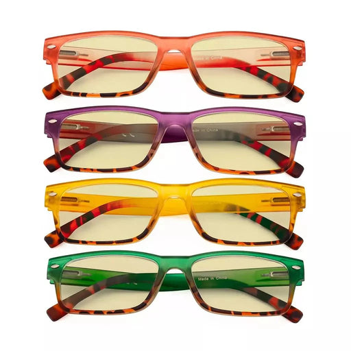 eyekeeper.com 4 Pack Colorful Blue Light Blocking Reading Glasses TM108D Eyeglasses
