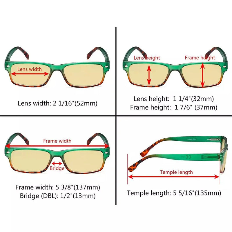 eyekeeper.com 4 Pack Colorful Blue Light Blocking Reading Glasses TM108D Eyeglasses