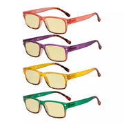 eyekeeper.com 4 Pack Colorful Blue Light Blocking Reading Glasses TM108D Eyeglasses