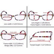 eyekeeper.com 4 Pack Colorful Stripe Design Reading Glasses R097S Eyeglasses