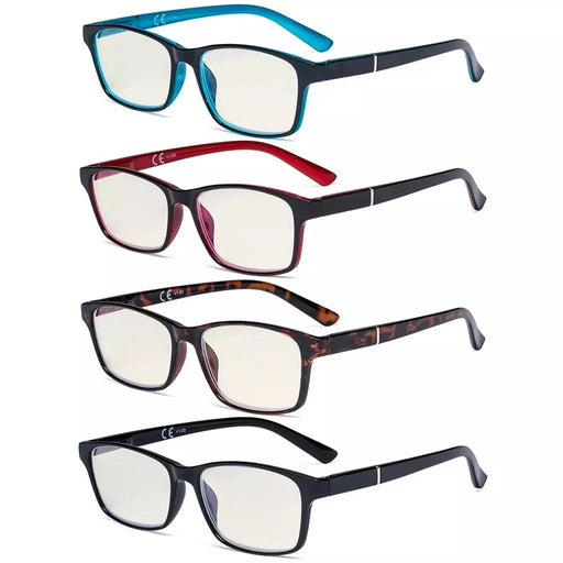 eyekeeper.com 4 Pack Comfort Blue Light Filter Reading Glasses UVE19042 Eyeglasses