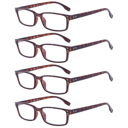 Eyekeeper  - 4 Pack Classical Rectangle Reading Glasses Women Men R097