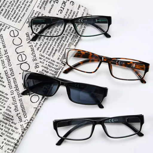 eyekeeper.com 4 Pack Comfort Rectangle Reading Glasses Include Sunglasses R9103 Eyeglasses