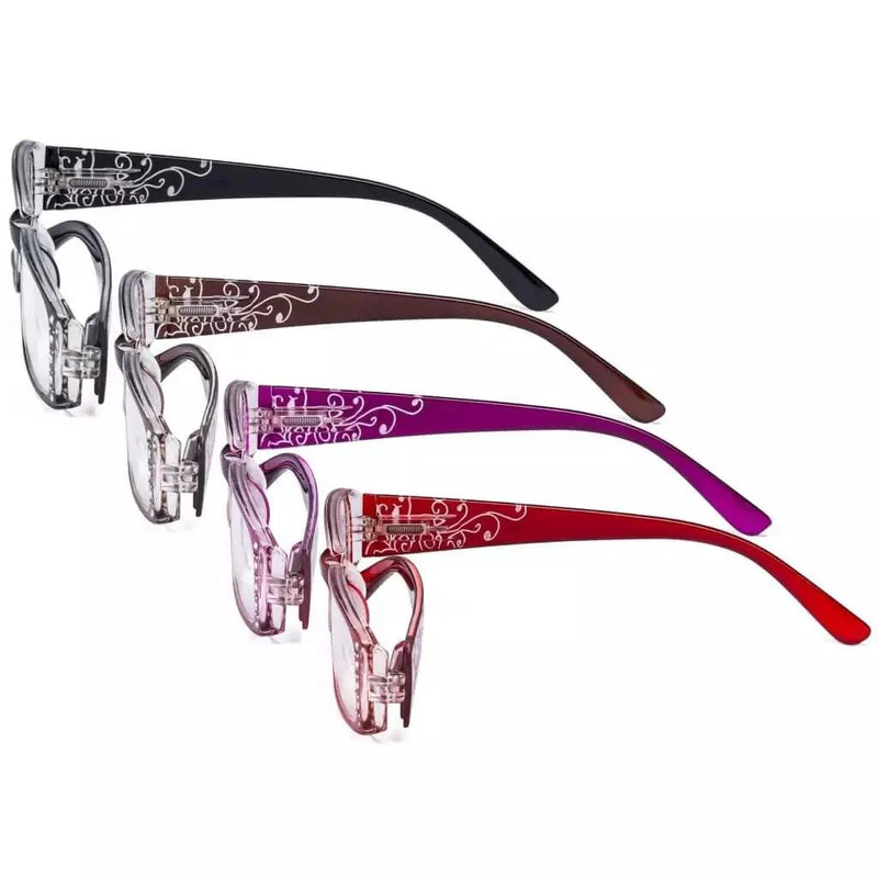 eyekeeper.com 4 Pack Crystal Floral Pattern Reading Glasses R006F Eyeglasses
