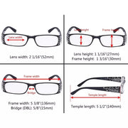 eyekeeper.com 4 Pack Crystal Floral Pattern Reading Glasses R006F Eyeglasses