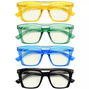 eyekeeper.com 4 Pack Double Bridge Blue Light Blocking Reading Glasses UVR2034 Eyeglasses