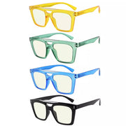 eyekeeper.com 4 Pack Double Bridge Blue Light Blocking Reading Glasses UVR2034 Eyeglasses