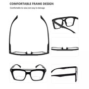 eyekeeper.com 4 Pack Double Bridge Square Bifocal Reading Glasses BR2034 Eyeglasses
