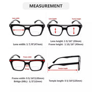 eyekeeper.com 4 Pack Double Bridge Square Bifocal Reading Glasses BR2034 Eyeglasses