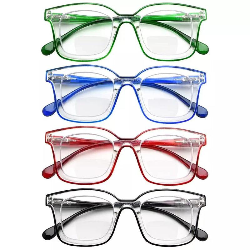 eyekeeper.com 4 Pack Double Color Frame Bifocal Reading Glasses BR2105 Eyeglasses
