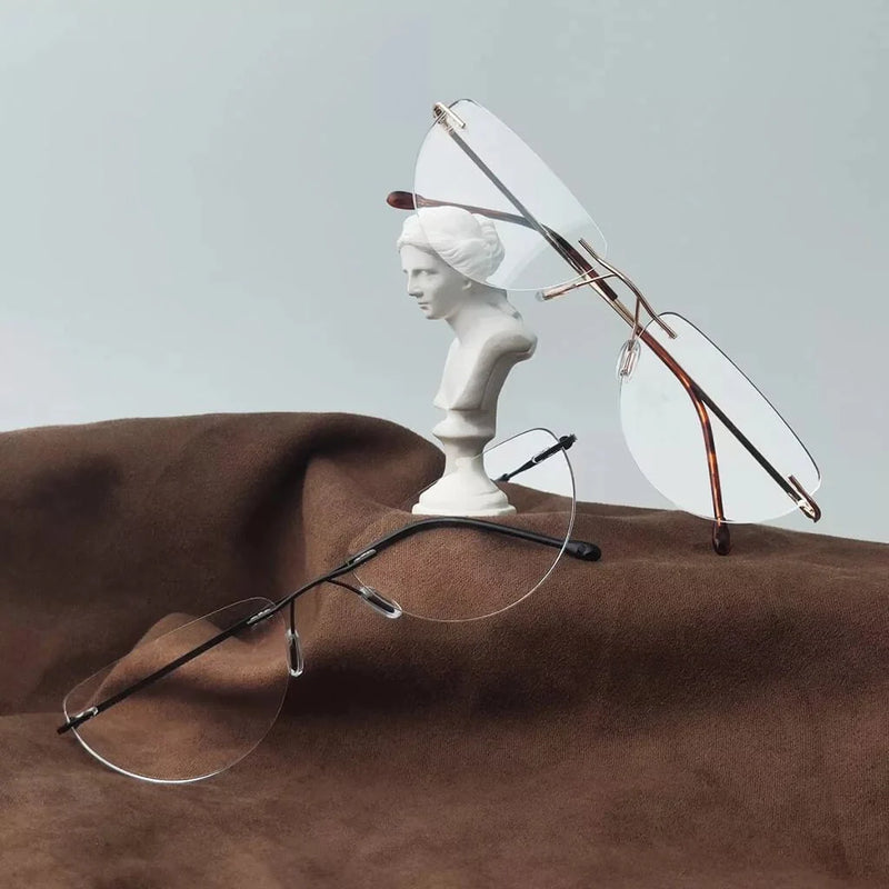 eyekeeper.com 4 Pack Dumbledore Half Moon Reading Glasses Rimless Readers RL2 Eyeglasses